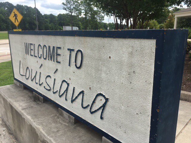 Louisiana welcome sign